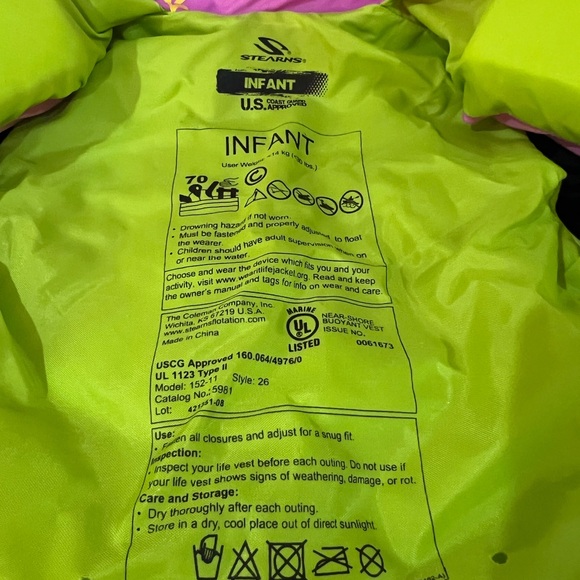 PINK PUDDLE JUMPER SEAHORSE INFANT LIFE VEST!!! - Picture 7 of 12